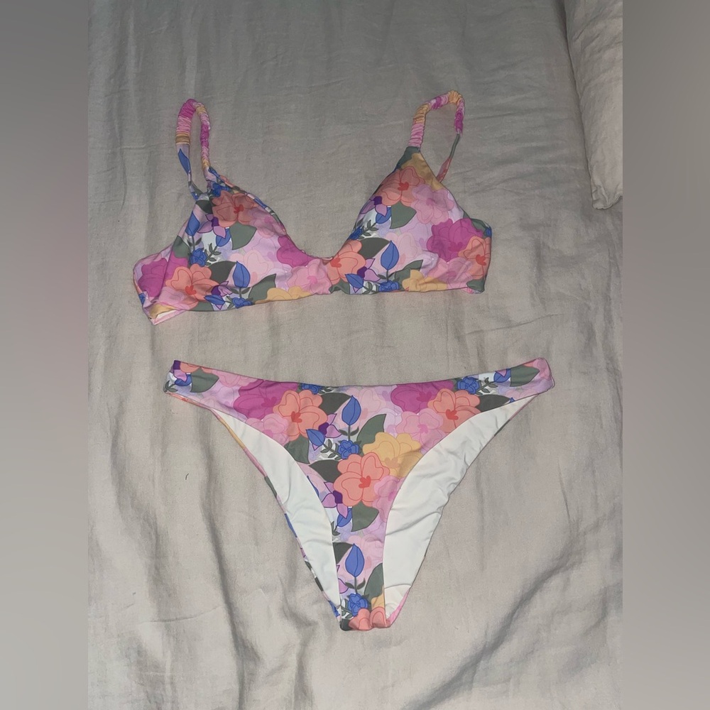 Dippin’ Daisy’s Zen Garden Bikini with Regular Bottoms & High Waist Bottoms